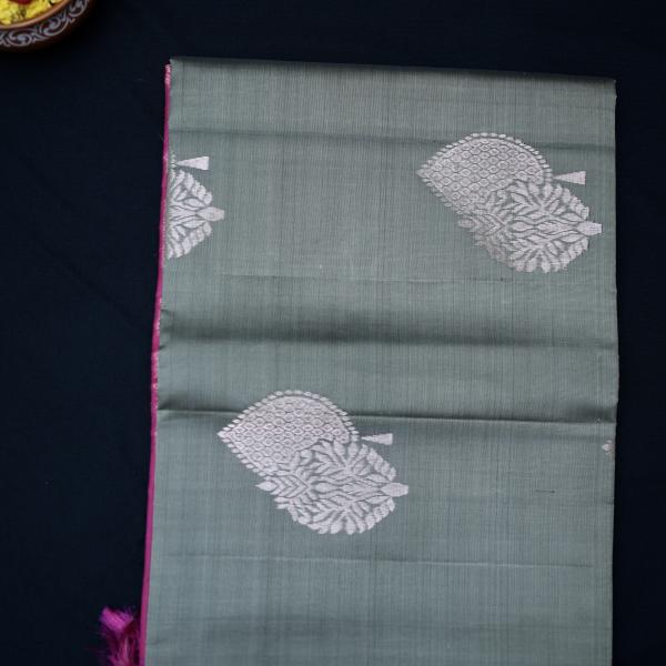 Soft Silk Grey Saree