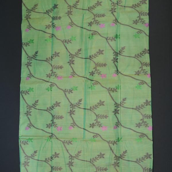 Handwoven Light Green Cotton Saree