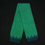 Handwoven Green and Blue Cotton Saree