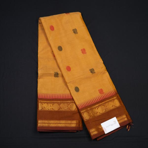 Handwoven Yellow Cotton Saree