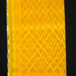 Handwoven Ikat White and Yellow Saree
