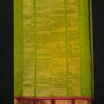 Handwoven Parrot Green Cotton Saree