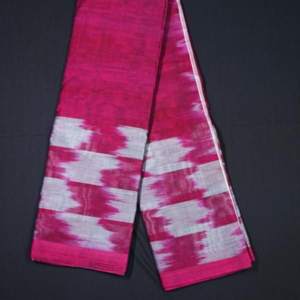 Handwoven Pink Cotton Saree