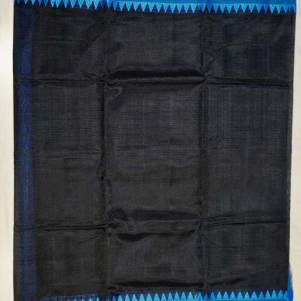 Mangalagiri Black and Blue Saree