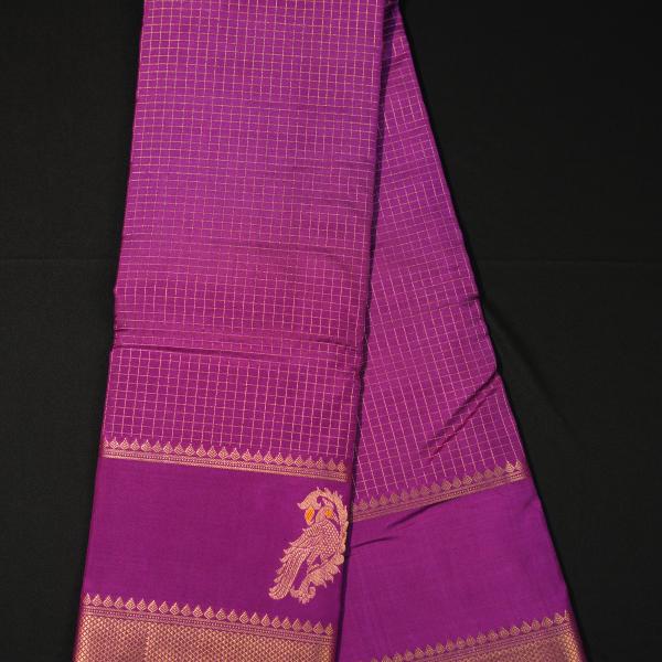 Kanchipattu Purple Saree