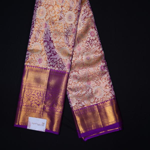 Kanchipattu Purple Saree