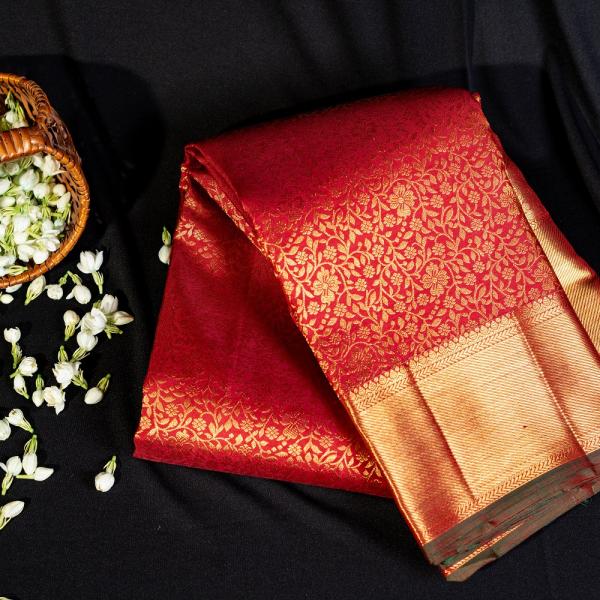 2G GOLD RED SAREE