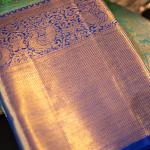 2G GOLD PEACOCK BLUE DOUBLE SHADE SAREE