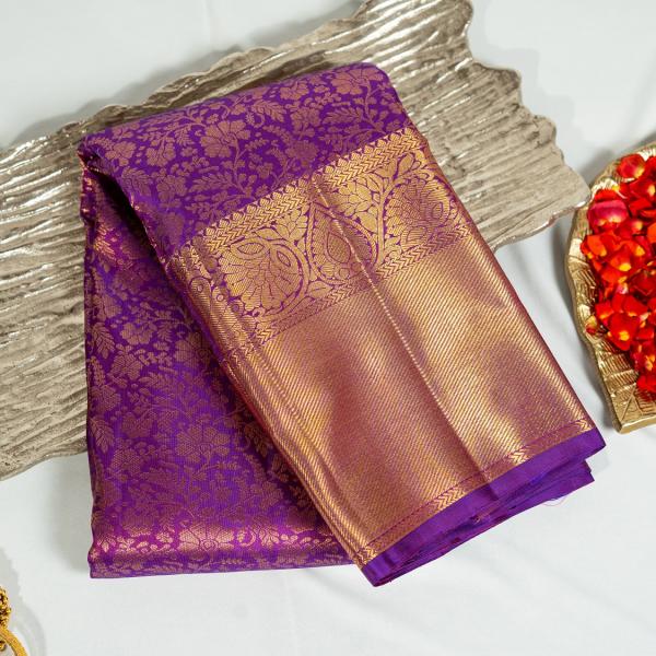 2G GOLD PURPLE SAREE