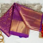 2G GOLD PURPLE SAREE