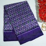 TWILL IKATT  BLUE  SAREE