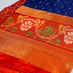 Pochampally Blue and Red Border Saree