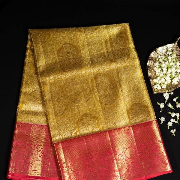 Kanchipuram Silk Brocade Tissue Saree