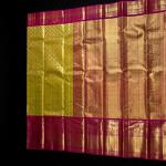 Kanchipuram Silk Brocade Yellow Saree