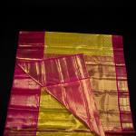 Kanchipuram Silk Brocade Yellow Saree
