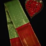 Kanchipuram Silk Green Brocade Saree