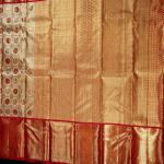 Kanchipuram Silk Gold Tissue Checks and Brocade Saree