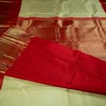 Kanchipuram Silk Light Lime Yellow Brocade Saree