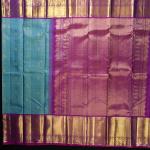 Copper Sulphate Blue Checks with Purple Border
