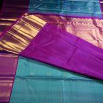Copper Sulphate Blue Checks with Purple Border