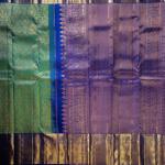 2G GOLD PEACOCK BLUE DOUBLE SHADE SAREE