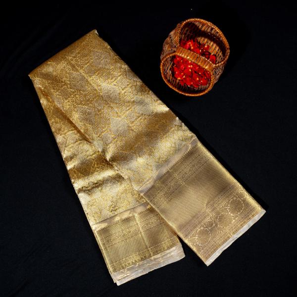 Kanchipuram Silk Gold Brocade Zari Saree