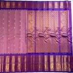 LILAC PINK WITH BLUE BORDER GADWAL PATTU
