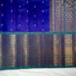 ROYAL BLUE WITH SEA BLUE COMBINATION GADWAL PATTU