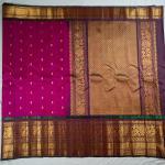 TRADITIONAL PINK AND VIOLET COMBINATION GADWAL PATTU