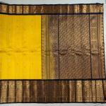 YELLOW SAREE WITH UMBER COLOUR BORDER