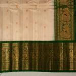 TRADITIONAL OFF WHITE AND GREEN COMBINATION GADWAL PATTU
