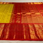 TRADITIONAL YELLOW AND RED COMBINATION GADWAL PATTU