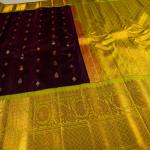 WINE WITH LIGHT GREEN COMBINATION GADWAL PATTU