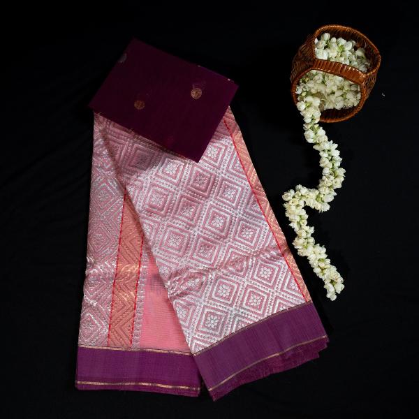 Zari Kota Lilac with Dark Purple