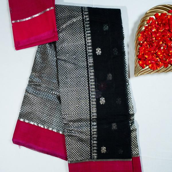 Zari Kota Black with Pink