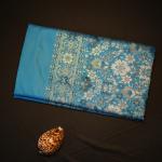 Sky Blue Banana Silk Pashmina Saree