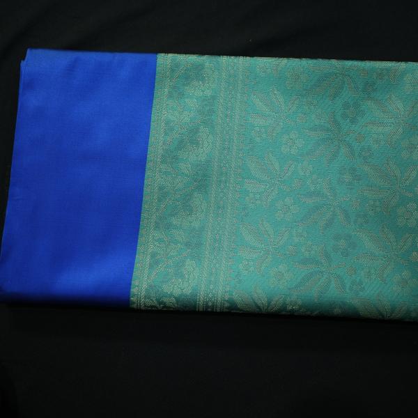 Royal Blue Banana Silk Pashmina saree