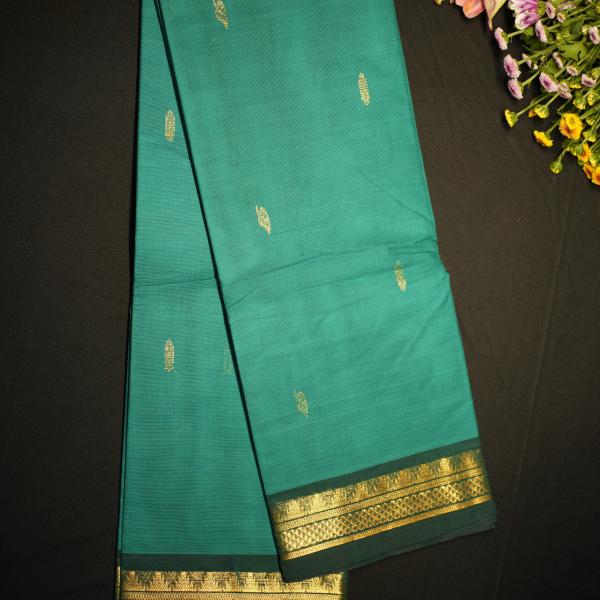 Green Kanchi Handloom Cotton Saree