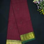 Maroon Red Kanchi Handloom Cotton Saree