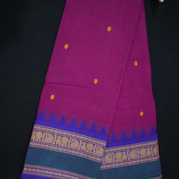 Pink Kanchi Handloom Cotton Saree