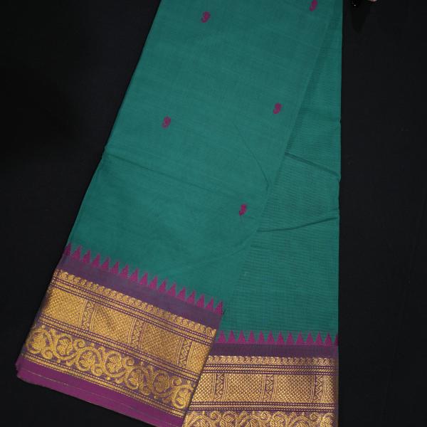 Green Kanchi Handloom Cotton Saree