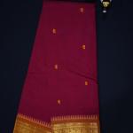 Maroon Red Kanchi Handloom Cotton Saree