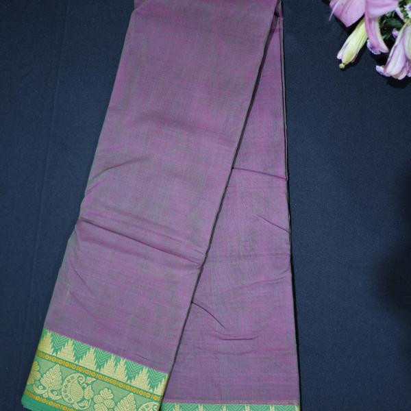 Lavender Kanchi Handloom Cotton Saree