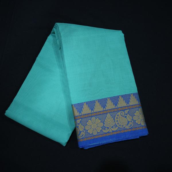 Sky Blue Kanchi Handloom Cotton Saree