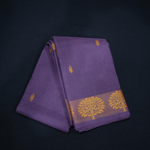 Lavender Kanchi Handloom Cotton Saree