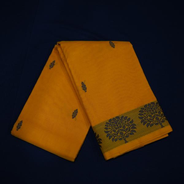 Yellow Kanchi Handloom Cotton Saree