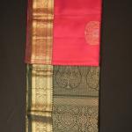 Kanchi Soft Silk Pink With Leaf Motifs Saree