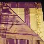 Kanchipattu silk light lime yellow brocade saree