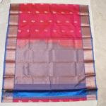 Kanchi Soft Silk Saffron Pink Saree