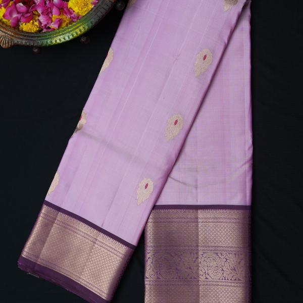 Kanchi Soft Silk Lilac Pink Saree